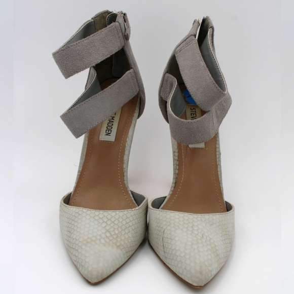 Steve Madden Shoes - Steve Madden Grey Microsuede Heels – Size 7.5